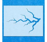 Lightning Sky Thunder Stencil: Mylar Airbrush Wall Art Painting Crafts | DIY-A3 Stencil - Design Size (340mm 255mm)
