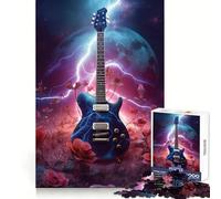Lightning Space Guitar Jigsaw Puzzles for Adults1000 Piece Logic Skill Precise Connection Family Bond Home Decor (38x52cm)