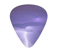Lightning Stormguitar Plectrums 12 Piece Set, 3 Thicknesses Plectrums With Case For Bass Guitar, &Electric Guitar And More.