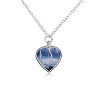 Lightning Storms Over Sea Personalized Pet Urn Necklace Keepsake Urn Pendant Cremation Jewelry Gifts for Dog Cat Lover