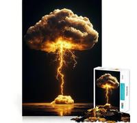 Lightning Strike Cloud Jigsaw Puzzles for Adults1000 Piece Logic Skill Precise Connection Family Bond Home Decor (38x26cm)