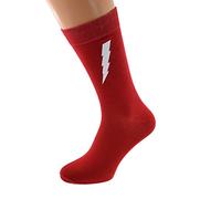 Lightning Strike Design Red Valentine Socks Unisex Adult UK Size 5-12 - X6V005