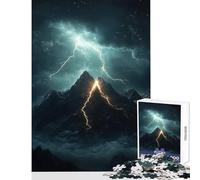Lightning Strike Mountain Jigsaw Puzzles for Teenagers 1000 Funny Gifts Learning Educational Toy Wall Decor Suitable for Ages 14 And Up (38x26cm)