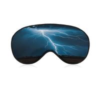 Lightning Strikes, Thunderstorms Eye Mask with Adjustable Strap Soft Breathable Sleep Mask for Home Office Travel Airplane Light Blocking Comfortable Eye Covers for Women Men