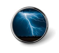 Lightning Strikes, Thunderstorms Round Lapel Pins Backpack Pin Cute Brooch Decoration Brooches for Women Men Fashion Button Badges for Hat Backpacks Purses Jackets Shirt Suit