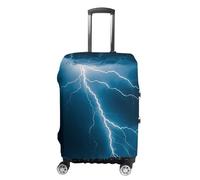 Lightning Strikes, Thunderstorms Suitcase Covers Luggage Protector - Travel Elastic Baggage Case Protective, Washable Anti-scratch Large Suit Case Cover for Suitcases Fits 19-32 Inch Luggages, white