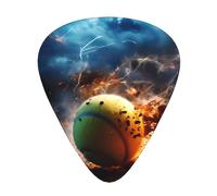Lightning Tennis guitar picks in three different thicknesses, suitable for electric guitar and band players