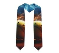 Lightning Tennis Print Graduation Stole - Satin Honor Sash, for Graduation Ceremony as Gifts for Boys and Girls, Sharp Corner, One Size