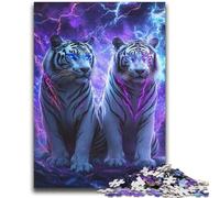 Lightning Tiger 1000 Piece Jigsaw Puzzle for Adults And Teenagers,Learning Educational Toy for Is Ideal As A Gift for The Whole Family (38x52cm)