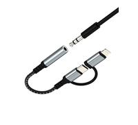 Lightning to 3.5mm Headphone Jack Adapter for iPhone 17 16 15 Pro Max for Apple USB C AUX Audio Compatible with Samsung S25 Android Digital Earphone Cable Dongle Connector Converter Splitter for iPad