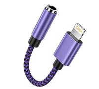 Lightning to 3.5mm Headphone Jack Adapter,Lightning to Aux Apple Headphone Adaptor Earphone Converter Compatible with iPhone 14/13/12/11/XS/XR/X /8, i Pad Pro/Mini, Headset, Support Music Control