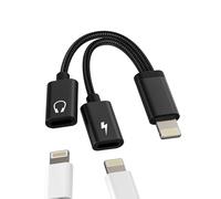 Lightning to 3.5mm Headphone Jack Charger Adapter 2 in 1 for Apple for iphone 14 13 12 11 Pro Max for ipad Audio Splitter Mic Call Earbuds Cable Charging While Listening Premium Sound Stereo Calling