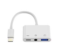 Lightning to 3.5mm Headphone Jack Dongle(3in1)USB Flash Drive Charger AUX Audio Cable for Iphone Camera Card Reader OTG Adapter for Apple 11 12 13 14Pro Max 8 7 Plus X Ipad Mouse Keyboard Memory Stick
