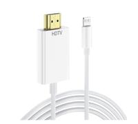 Lightning To HDMI Adapter HD, Compatible For IPhon 14 13 12 11, Connection HDTV Monitor Projector Display Synchronous Audio 1.8M Cable