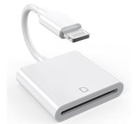 Lightning to SD Card Camera Reader for iPhone iPad,(Apple MFi Certified) SD Card Reader for iPhone,Trail Camera Viewer SD Memory Card Reader Adapter for iPhone 14/13/12/11/XS/XR/X/8/7/iPad,Plug & Play