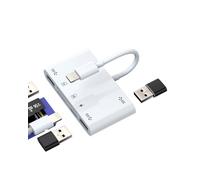 Lightning to SD Card Reader for iPhone 14 for Apple Adapter (6in1) USB Digital Camera Memory Stick for iPad Phone Charging Cable OTG Accessorie Transfer Flash Drive Computer Photo TF Adaptor Connector