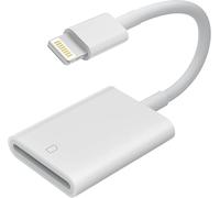 Lightning to SD Card Reader for iPhone, Apple MFi Certified Trail Camera Viewer Memory Card Adapter for iPhone 14/13/12/11/XS/XR/X/SE/8/7/iPad, Plug and Play (SD)