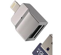 Lightning to USB Adapter(2in1)Micro SD Card Reader for iPhone14 13 Pro Max for Apple MFi Certified for iPad OTG 3.0 Cable USB Flash Drive Camera TF Memory Transfer Connector Mouse Keyboard Accessories