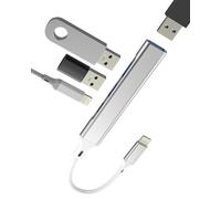 Lightning to USB Adapter(4 in 1)for Apple MFI Certified OTG 3.0 Converter for iPhone 14 Pro Max for iPad Charging Cable Card Reader Flash Drive Data Transfer USB-A Connector Mouse Keyboard Accessories