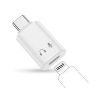 Lightning to USB C Adapter Audio for Headphones for iPhone 17/16/15 Pro Max | Apple Headphones USB C Adapter Supports Charging/Music/Line Control, Compatible with i Pad and USB-C Devices, White