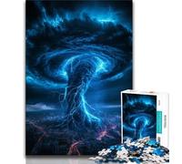 Lightning Tornado Jigsaws 1000 Pieces for Adults,Challenging To Complete But Fun And Humorous Educational Game for Birthday (50x75cm)