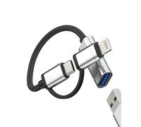 Lightning USB C OTG Adapter for Apple iPhone 15 for iPad USB Stick Cable Camera Socket Plug Camera Digital Camera Card Reader Jack Compatible with Samsung Type-C 3.0 Adapter Connection Car Hub
