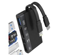 Lightning USB C SD Card Reader USB OTG 3.0 Adapter for iPhone17 16 15 Pro Max Compatible with Samsung S26 S25 Flash Micro SD TF Memory Digital Camera for iPad for Apple Type C Portable Cable Converter