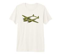 Lightning WW2 Pilot History Fighter Plane Lover Airplane Premium T-Shirt