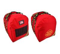 Lightning X Products Deluxe Fireman Firefighter Boot Turnout Step in Bunker Gear Bag - Red
