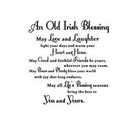 LightningSigns An Old Irish Blessing Wall Art Quote Saying Decorative Lounge Sticker