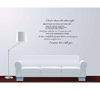 LightningSigns Ben Haenow Something i need Love Song Lyrics Quote Vinyl Sticker Wall Art (Black)