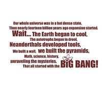 LightningSigns Big Bang Theory Lyrics Vinyl Wall Art Sticker Decal (Brown)