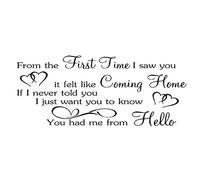 LightningSigns Bon Jovi You had me from Hello Song Music Lyrics Love Wall Art Sticker (Black)