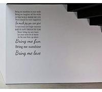 LightningSigns Bring me sunshine Morecambe & Wise Music Lyrics sticker vinyl wall art (Small (329mm W x 580mm H), Black)