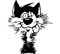 LightningSigns Cute Cat Face Car,Camper Van Window Sticker Decals ~1
