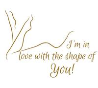 LightningSigns Ed Sheeran Shape of you love Song Music Lyrics Quote Sticker Bedroom Wall Art (Gold)