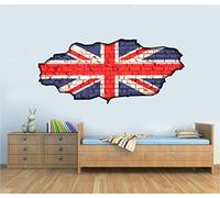 LightningSigns England Union Jack Graffiti Brick Wall Sticker (Large)
