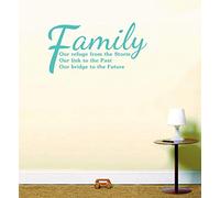LightningSigns FAMILY Link to past, A bridge to the future Inspiration quote wall art sticker (large, teal)