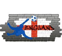 LightningSigns Football England Flag/Union Jack Graffiti World Cup Wall Sticker Art Removable (England Flag, Large)