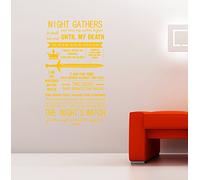 LightningSigns Game of Thrones - Knights Watch Oath Vinyl Decal Wall Art Sticker (Gold)