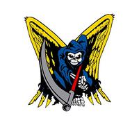 LightningSigns Grim Reaper,Angel of Death Car Bike Helmet Sticker #3