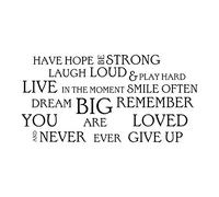 LightningSigns Have Hope Inspirational Quote Vinyl Sticker Wall Art Lounge Bedroom HS WA7 - Medium - Black