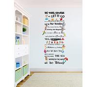 LightningSigns in This House We Do Disney Style Quote Rules Vinyl Wall Art Stickers Nursery, Multi