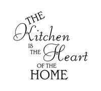 LightningSigns Kitchen Heart of the Home Vinyl Decal Wall Art Sticker WA23 - Small - Black