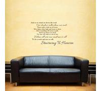 LightningSigns Led Zeppelin Stairway to Heaven music lyrics inspirational quote Wall Art Vinyl Sticker LSWA7103 (Brown)