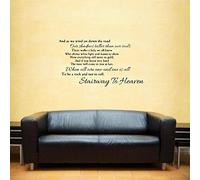LightningSigns Led Zeppelin Stairway to Heaven music lyrics inspirational quote Wall Art Vinyl Sticker LSWA7103 (Black)