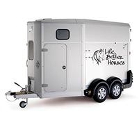 LightningSigns Life is Better with Horses Trailer Box Truck Sticker Wall Art Decals Large LSH18 (Black)