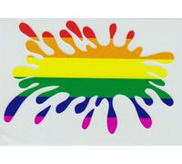 LightningSigns Rainbow Flag Splat GAY LGBT Car, Window Stickers Decals