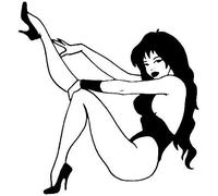 LightningSigns Sexy Pin up Woman Lady Car Motorbike Helmet Sticker