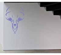 LightningSigns Stags head Car,Camper Bike Van Window Stickers Decals #5 (Medium (343mm W x 500mm H), Purple)